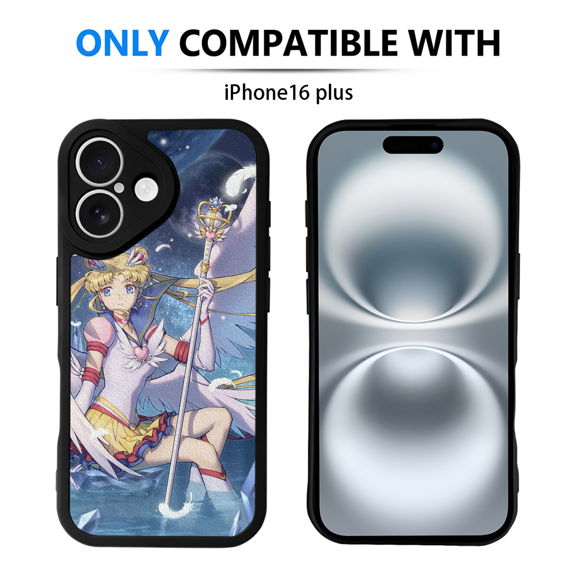 （画像用） 美少女戦士セーラームーン Sailor Moon 【iPhone 16シリーズ対応】シリコンスマホケース（レザー調） 材質：シリコン